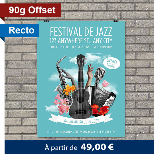 Affiche A3 (29,7x42 cm) Recto 90g Offset