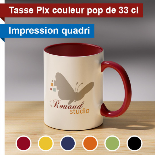 Tasse Pix couleur pop de 33 cl