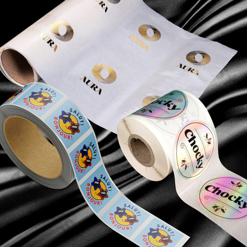 Étiquettes autocollantes en rouleau